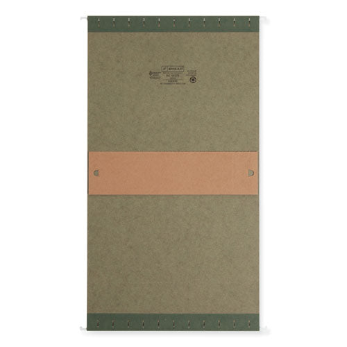 Image of Smead Box Bottom Hanging File Folders, 3" Capacity, Letter Size, Standard Green, 25/Box