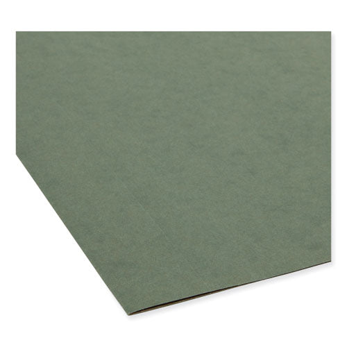 Image of Smead Box Bottom Hanging File Folders, 3" Capacity, Letter Size, Standard Green, 25/Box