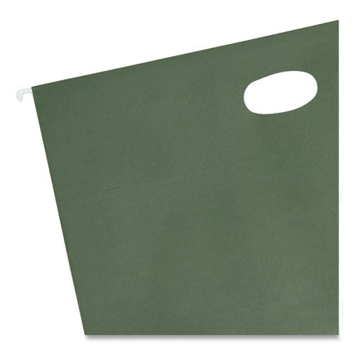 Image of Smead Hanging Pockets with Full-Height Gusset, 1 Section, 1.75" Capacity, Legal Size, Standard Green, 25/Box