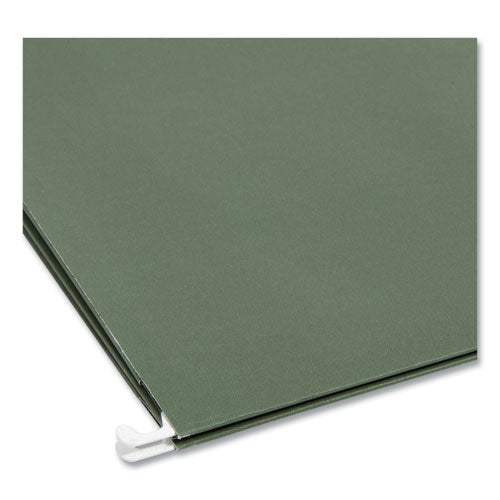Image of Smead Hanging Pockets with Full-Height Gusset, 1 Section, 1.75" Capacity, Legal Size, Standard Green, 25/Box