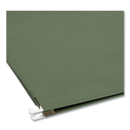 Image of Smead Hanging Pockets with Full-Height Gusset, 1 Section, 3.5" Capacity, Legal Size, Standard Green, 10/Box
