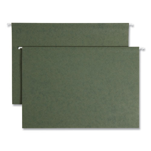 Image of Smead Box Bottom Hanging File Folders, 2" Capacity, Legal Size, Standard Green, 25/Box