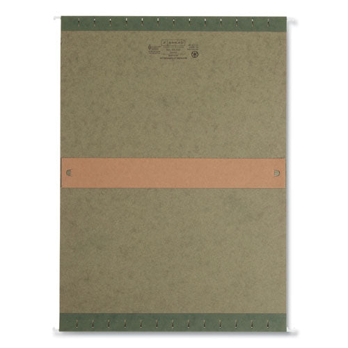 Image of Smead Box Bottom Hanging File Folders, 2" Capacity, Legal Size, Standard Green, 25/Box