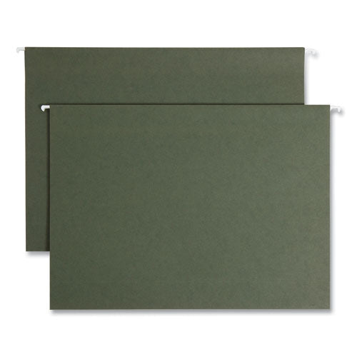 Image of Smead Box Bottom Hanging File Folders, 3" Capacity, Legal Size, Standard Green, 25/Box
