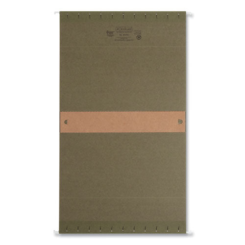 Image of Smead Box Bottom Hanging File Folders, 2" Capacity, Letter Size, Standard Green, 25/Box