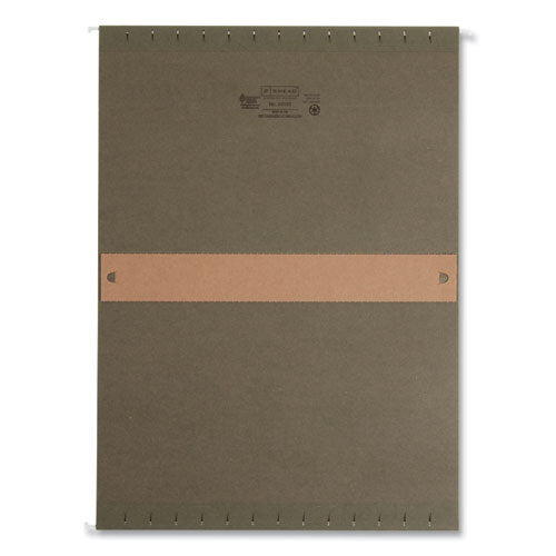Image of Smead Box Bottom Hanging File Folders, 2" Capacity, Legal Size, Standard Green, 25/Box