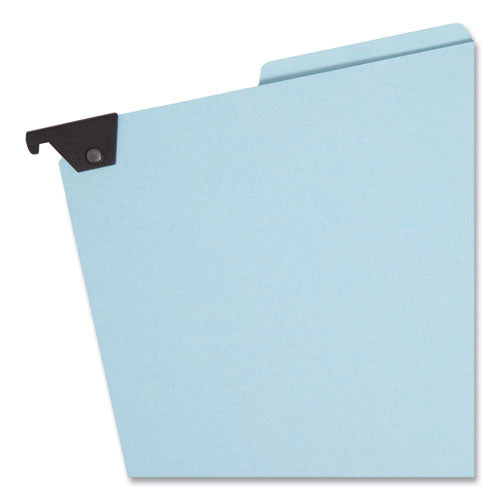 Image of Smead FasTab Hanging Pressboard Classification Folders, 1 Divider, Letter Size, Blue