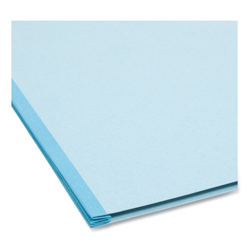 Image of Smead FasTab Hanging Pressboard Classification Folders, 1 Divider, Letter Size, Blue