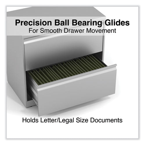 Image of Alera® Lateral File, 2 Legal/Letter-Size File Drawers, Light Gray, 30" x 18.63" x 28"
