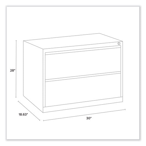 Image of Alera® Lateral File, 2 Legal/Letter-Size File Drawers, Light Gray, 30" x 18.63" x 28"