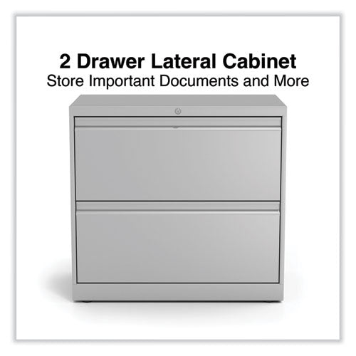 Image of Alera® Lateral File, 2 Legal/Letter-Size File Drawers, Light Gray, 30" x 18.63" x 28"