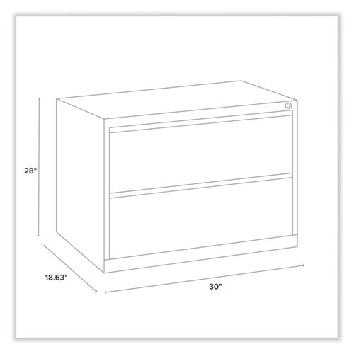Image of Alera® Lateral File, 2 Legal/Letter-Size File Drawers, Putty, 30" x 18.63" x 28"
