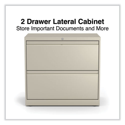 Image of Alera® Lateral File, 2 Legal/Letter-Size File Drawers, Putty, 30" x 18.63" x 28"