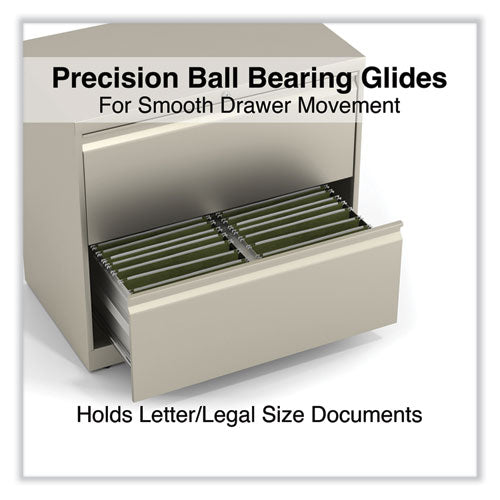 Image of Alera® Lateral File, 2 Legal/Letter-Size File Drawers, Putty, 30" x 18.63" x 28"