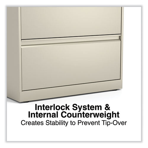 Image of Alera® Lateral File, 2 Legal/Letter-Size File Drawers, Putty, 30" x 18.63" x 28"
