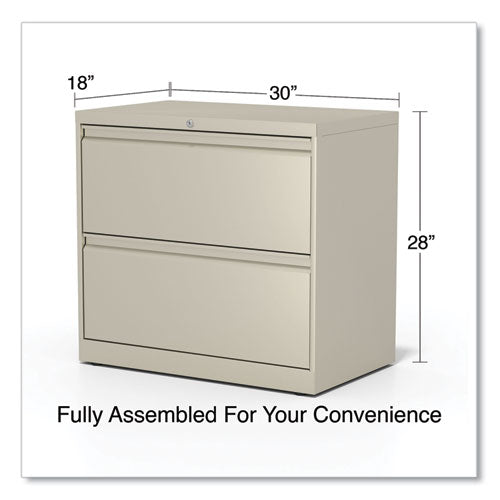 Image of Alera® Lateral File, 2 Legal/Letter-Size File Drawers, Putty, 30" x 18.63" x 28"