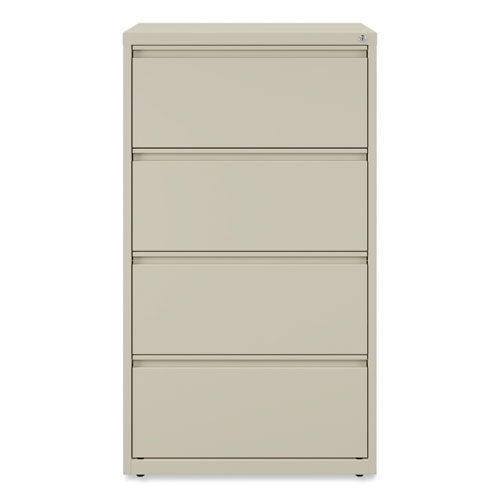 Image of Alera® Lateral File, 4 Legal/Letter-Size File Drawers, Putty, 30" x 18.63" x 52.5"