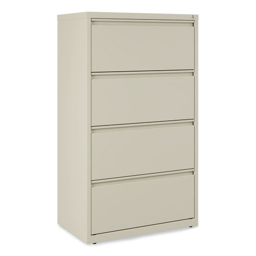 Image of Alera® Lateral File, 4 Legal/Letter-Size File Drawers, Putty, 30" x 18.63" x 52.5"