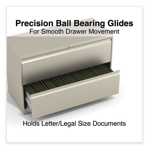 Image of Alera® Lateral File, 2 Legal/Letter-Size File Drawers, Putty, 42" x 18.63" x 28"