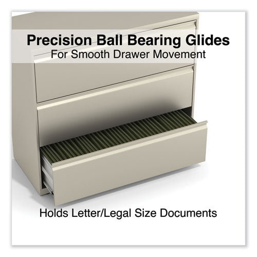 Image of Alera® Lateral File, 3 Legal/Letter/A4/A5-Size File Drawers, Putty, 42" x 18.63" x 40.25"