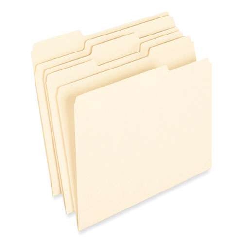 Image of Pendaflex® Earthwise by Pendaflex 100% Recycled Manila File Folder, 1/3-Cut Tabs: Assorted, Letter, 0.75" Expansion, Manila, 100/Box