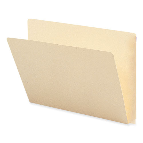 Image of Smead Extended End Tab Manila Folders, Straight Tabs, Letter Size, 0.75" Expansion, Manila, 100/Box