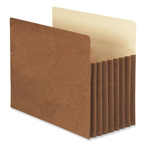 Image of Smead Redrope TUFF Pocket Drop-Front File Pockets with Fully Lined Gussets, 7" Expansion, Letter Size, Redrope, 5/Box