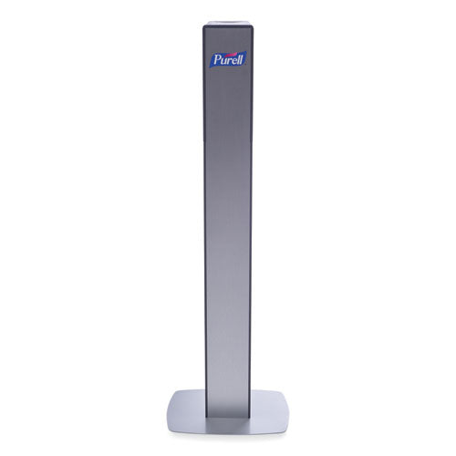 Image of PURELL® Messenger Es8 Silver Panel Floor Stand With Dispenser, 1,200 Ml, 16.75 X 6 X 40, Silver/graphite