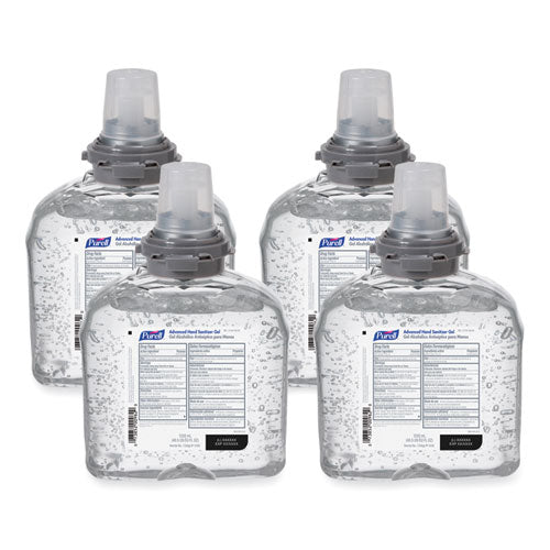 Image of PURELL® Advanced Hand Sanitizer TFX Refill, Gel, 1,200 mL, Unscented, 4/Carton