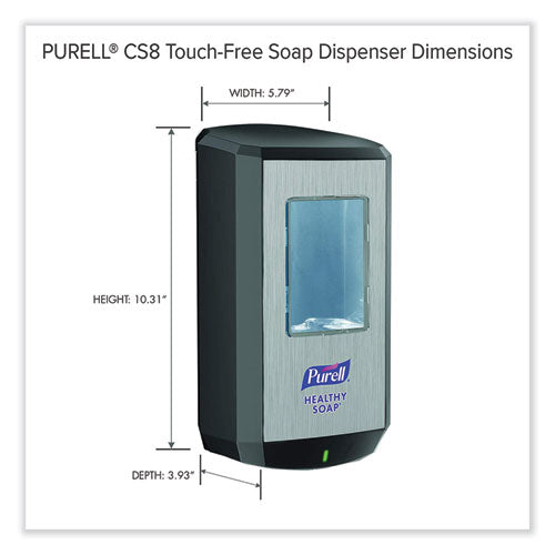 Image of PURELL® Cs8 Soap Dispenser, 1,200 Ml, 5.79 X 3.93 X 10.31, Graphite