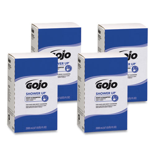 Image of GOJO® SHOWER UP Soap and Shampoo, Pleasant Scent, 2,000 mL, 4/Carton