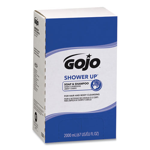 Image of GOJO® SHOWER UP Soap and Shampoo, Pleasant Scent, 2,000 mL, 4/Carton