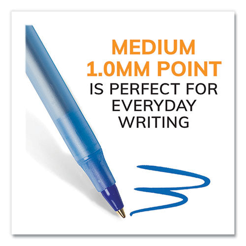 Image of BIC® Round Stic Xtra Life Ballpoint Pen, Stick, Medium 1 mm, Blue Ink, Translucent Blue Barrel, 500/Pack
