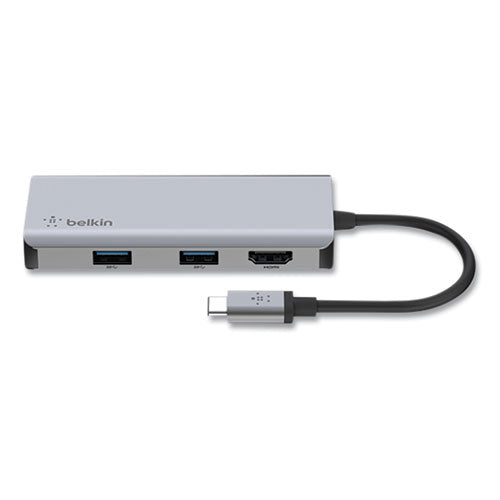 Image of Belkin® Connect 5-in-1 Multiport Adapter Hub, Gray