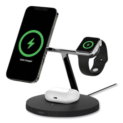 Image of Belkin® BOOST CHARGE Pro 3-in-1 Wireless Charger, 15 W, Black