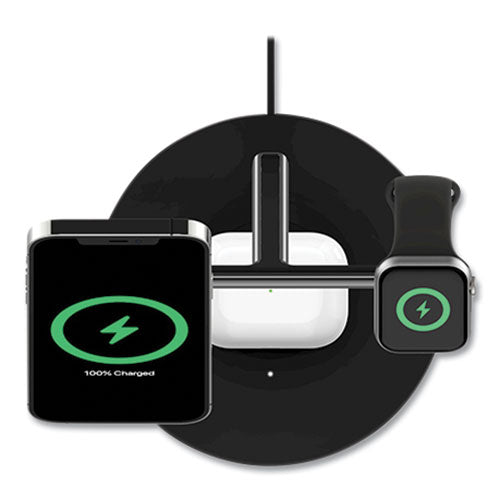 Image of Belkin® BOOST CHARGE Pro 3-in-1 Wireless Charger, 15 W, Black