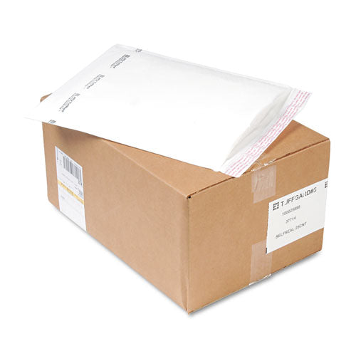Image of Sealed Air Jiffy TuffGard Self-Seal Cushioned Mailer,#5, Barrier Bubble Air Cell Cushion, Self-Adhesive Closure, 10.5 x 16, White, 25/CT