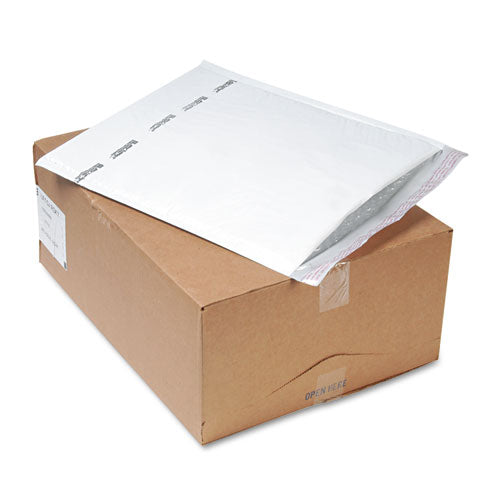 Image of Sealed Air Jiffy TuffGard Self-Seal Cushioned Mailer,#7, Barrier Bubble Air Cell Cushion, Self-Adhesive Closure, 14.25 x 20, White,25/CT