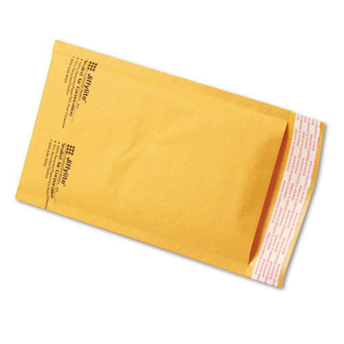Image of Sealed Air Jiffylite Self-Seal Bubble Mailer, #00, Barrier Bubble Air Cell Cushion, Self-Adhesive Closure, 5 x 10, Brown Kraft, 250/CT