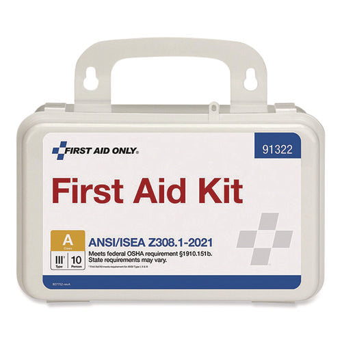 Image of First Aid Only ANSI 2021 First Aid Kit for 10 People, 76 Pieces, Plastic Case