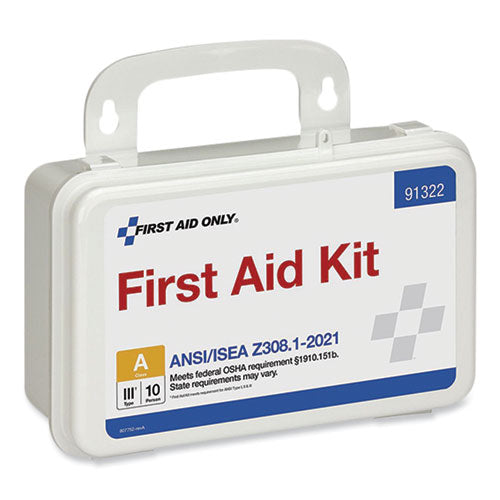 Image of First Aid Only ANSI 2021 First Aid Kit for 10 People, 76 Pieces, Plastic Case