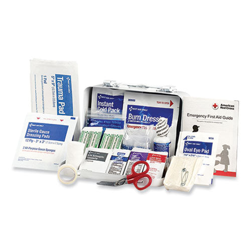 Image of First Aid Only ANSI 2021 First Aid Kit for 10 People, 76 Pieces, Metal Case