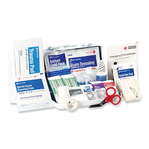 Image of First Aid Only ANSI 2021 First Aid Kit for 10 People, 76 Pieces, Metal Case
