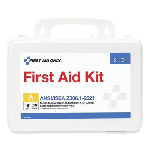 Image of First Aid Only ANSI 2021 First Aid Kit for 25 People, 94 Pieces, Plastic Case