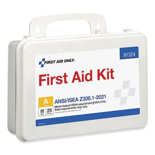 Image of First Aid Only ANSI 2021 First Aid Kit for 25 People, 94 Pieces, Plastic Case