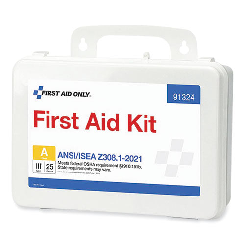 Image of First Aid Only ANSI 2021 First Aid Kit for 25 People, 94 Pieces, Plastic Case