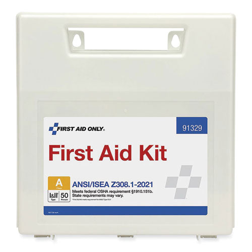 Image of First Aid Only ANSI 2021 First Aid Kit for 50 People, 184 Pieces, Plastic Case