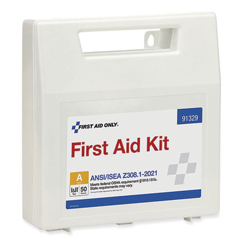 Image of First Aid Only ANSI 2021 First Aid Kit for 50 People, 184 Pieces, Plastic Case