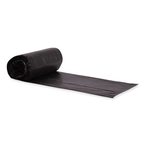 Image of Heritage Eco Blend Max Can Liners, 33 gal, 0.8 mil, 33" x 39", Black, 25 Bags/Roll, 8 Rolls/Carton