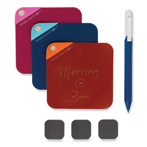 Image of Boogie Board VersaNotes Starter Pack Reusable Notes, Three Assorted Color Notes plus Pen